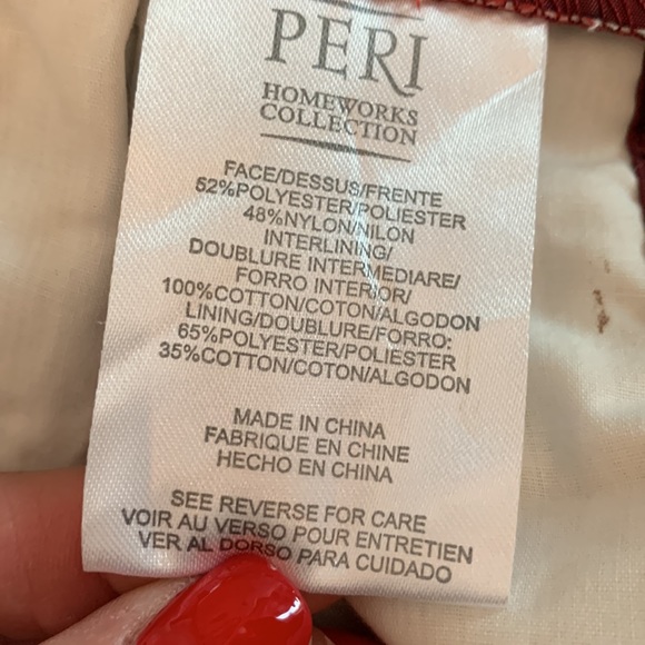 Red pleated blackout curtain panels - Picture 7 of 10